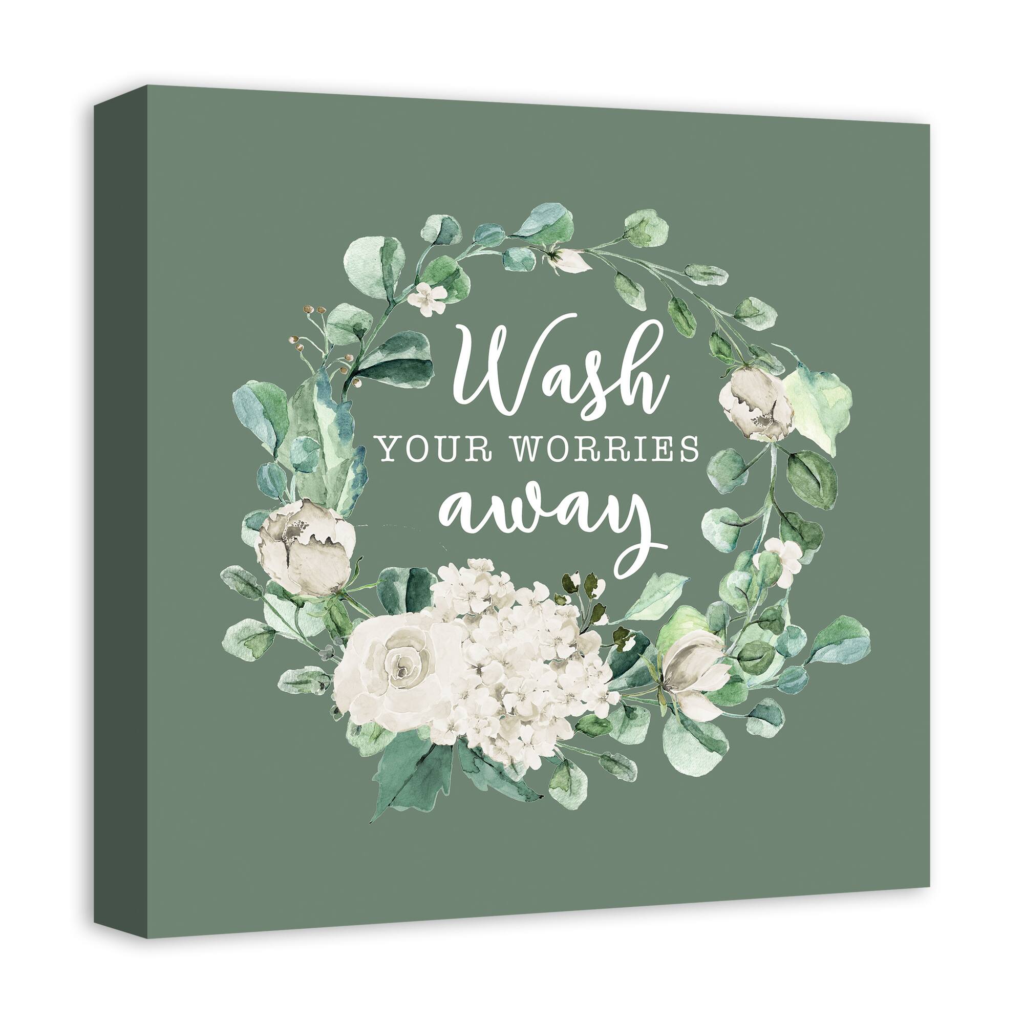 Wash Your Worries Away 16" x 16" Canvas Wall Art